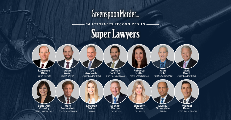 14 Greenspoon Marder Attorneys Recognized As 2023 Florida “Super
