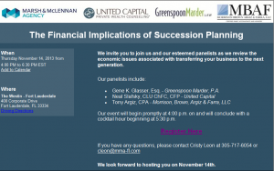 The Financial Implications of Succession Planning -Glasser