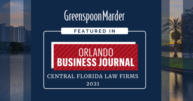 Greenspoon Marder Recognized Among Orlando Business Journal’s Largest “Central Florida Law Firms” in 2021
