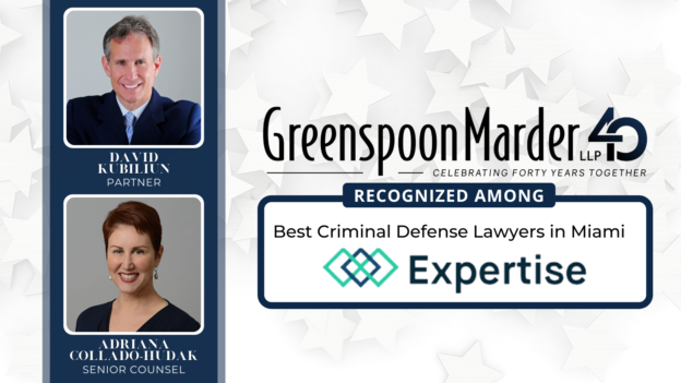Greenspoon Marder’s Criminal Defense Practice Recognized Among The Best Criminal Defense Lawyers In Miami By Expertise For 2021