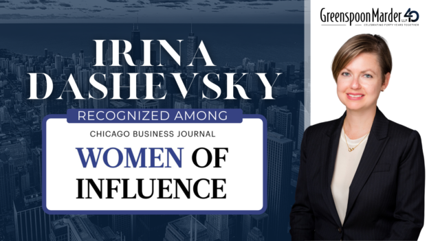 Greenspoon Marder Partner Irina Dashevsky Selected as Chicago Business Journal’s Women of Influence honoree for 2021