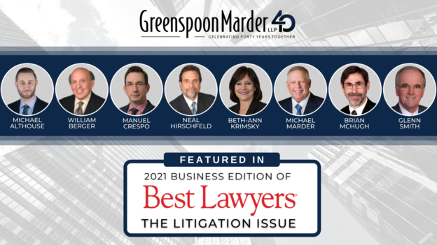 Eight Greenspoon Marder Attorneys Featured In The 2021 Business Edition of Best Lawyers® “The Litigation Issue”