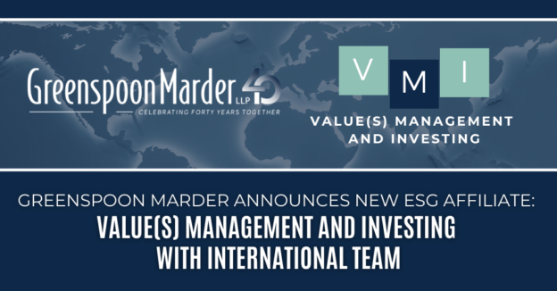 Greenspoon Marder Announces New ESG Affiliate: Value(s) Management and Investing  With International Team