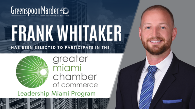 Greenspoon Marder Associate Frank Whitaker Selected to Participate in Greater Miami Chamber of Commerce’s Annual Leadership Miami® Program
