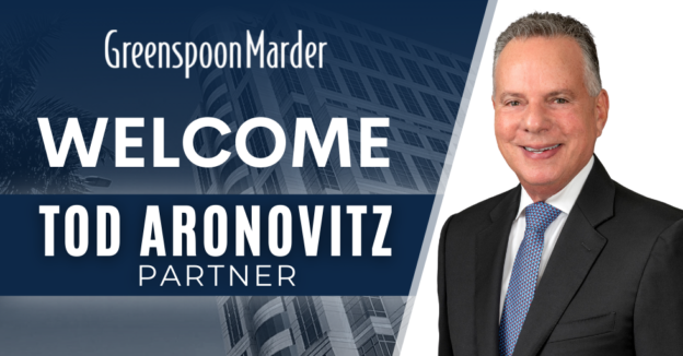 Greenspoon Marder Welcomes Former Florida Bar President Tod Aronovitz as Partner in Fort Lauderdale