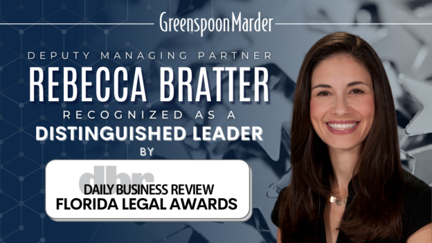 Greenspoon Marder Deputy Managing Partner Rebecca Bratter Recognized as a “Distinguished Leader” by Daily Business Review’s 2022 Florida Legal Awards