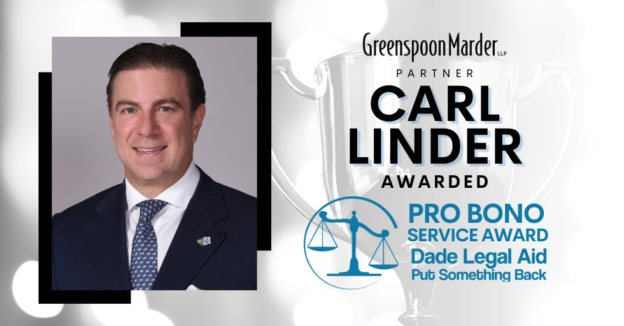 Greenspoon Marder Partner Carl H. Linder Awarded the Pro Bono Service Award by Dade Legal Aid