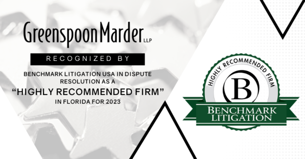 Greenspoon Marder Shortlisted for Benchmark Litigation’s 2023 U.S. Awards