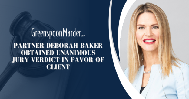 Greenspoon Marder Partner Deborah Baker Obtained Unanimous Jury Verdict in Favor of Client