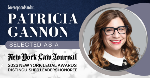Greenspoon Marder Partner Patricia L. Gannon Selected as New York Legal Awards 2023 ‘Distinguished Leaders’ Honoree