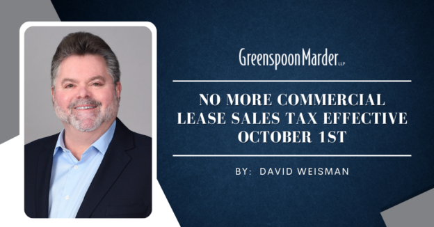 No More Commercial Lease Sales Tax Effective October 1