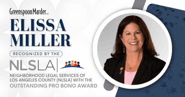 Greenspoon Marder Partner Elissa Miller Receives NLSLA Outstanding Pro Bono Award