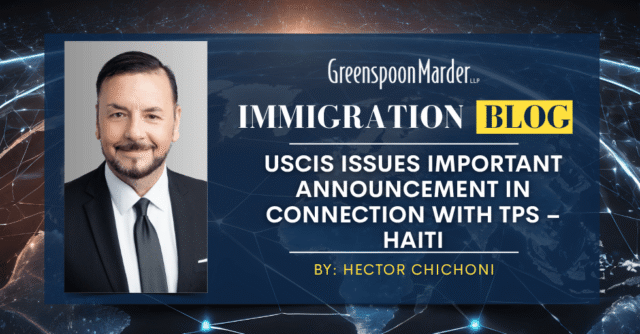 USCIS Issues Important Announcement in Connection With TPS – HAITI