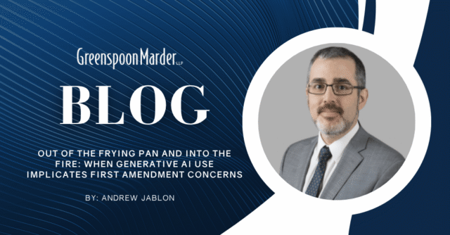 Out of the Frying Pan and Into the Fire: When Generative AI Use Implicates First Amendment Concerns