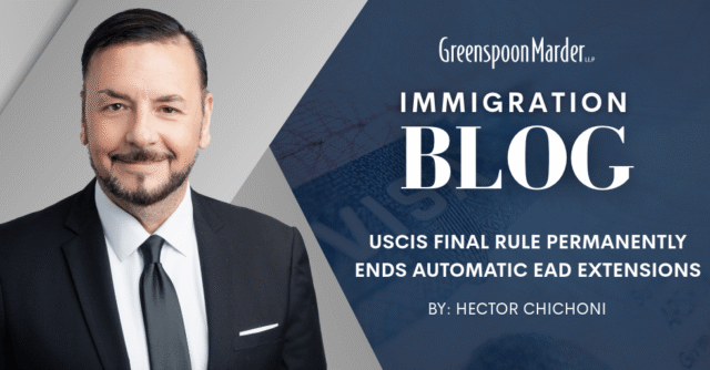 USCIS Final Rule Permanently Ends Automatic Ead Extensions